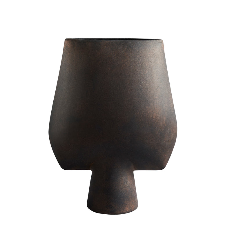 101 Copenhagen - Sphere Vase Square Large | coffee/dunkelbraun