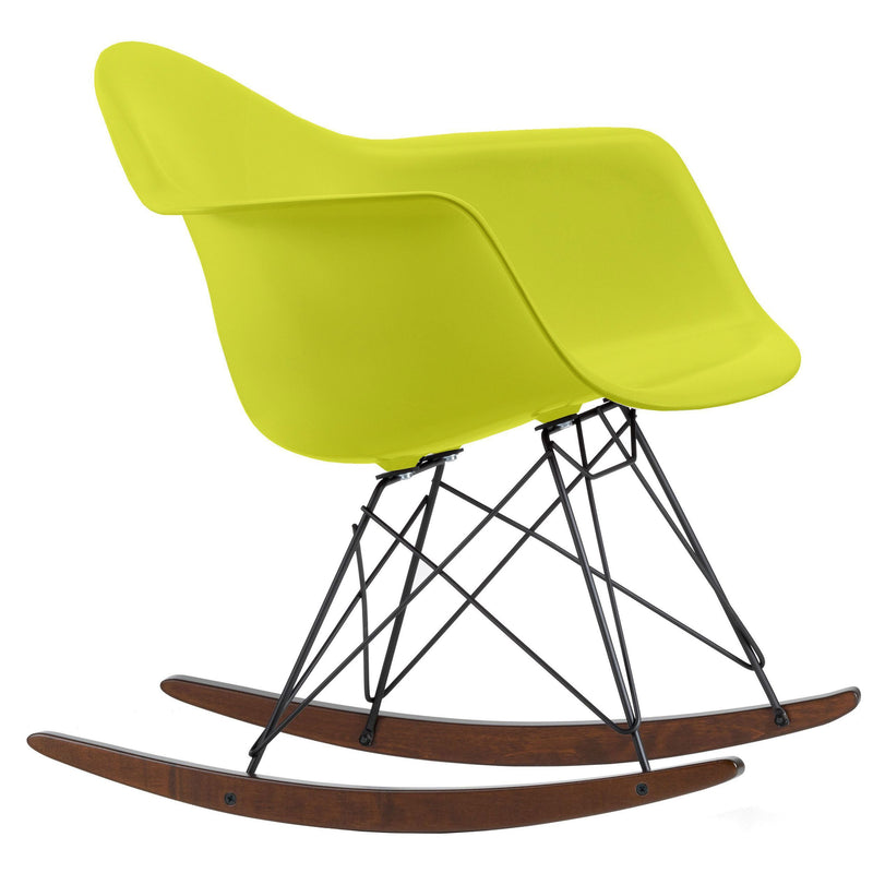 Vitra - Eames Plastic Armchair RAR | Kufen Ahorn dunkel / senf RE / verchromt