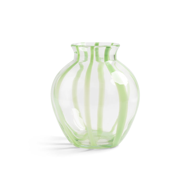 &klevering - Yogu Vase | 23,5 x Ø 20 cm / spiral green