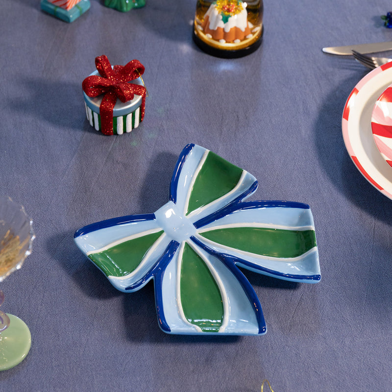 &klevering - Ribbon Dekoschale | blue/green