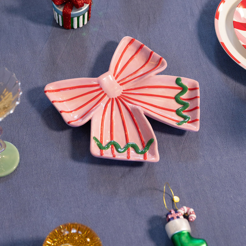 &klevering - Ribbon Dekoschale | pink/red