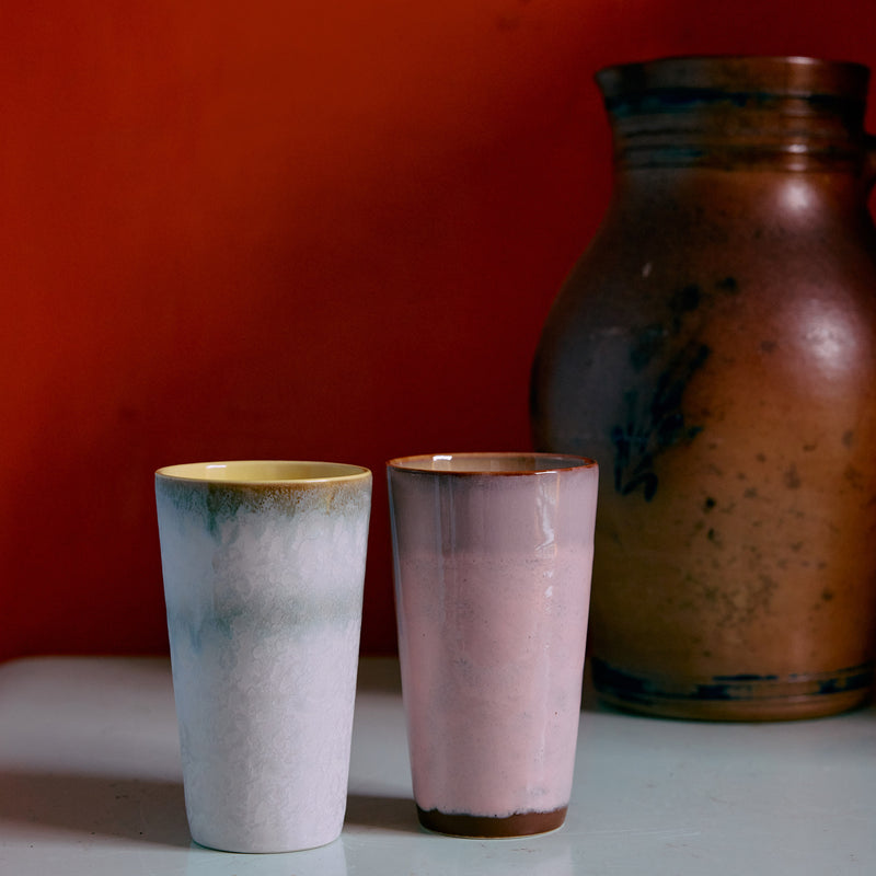 HKliving - 70's Latte Macchiato Becher | 2er-Set / fresco