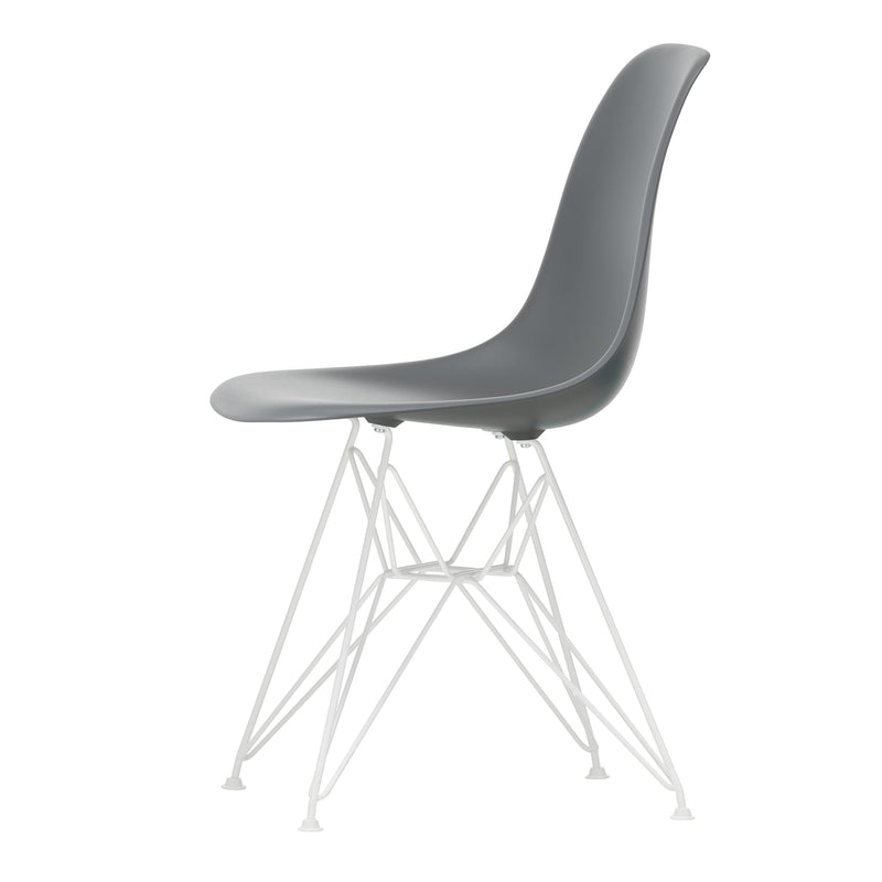 Vitra - Eames Plastic Side Chair DSR RE | Filzgleiter weiß / granitgrau RE / weiß