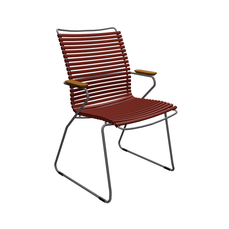 HOUE - CLICK Outdoor Dining Armlehnstuhl mit hoher Lehne | Paprika