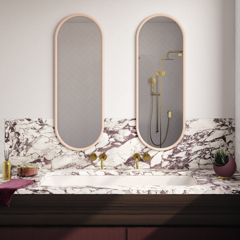 AYTM - Angui Wandspiegel oval | 29 x 78 cm / rose