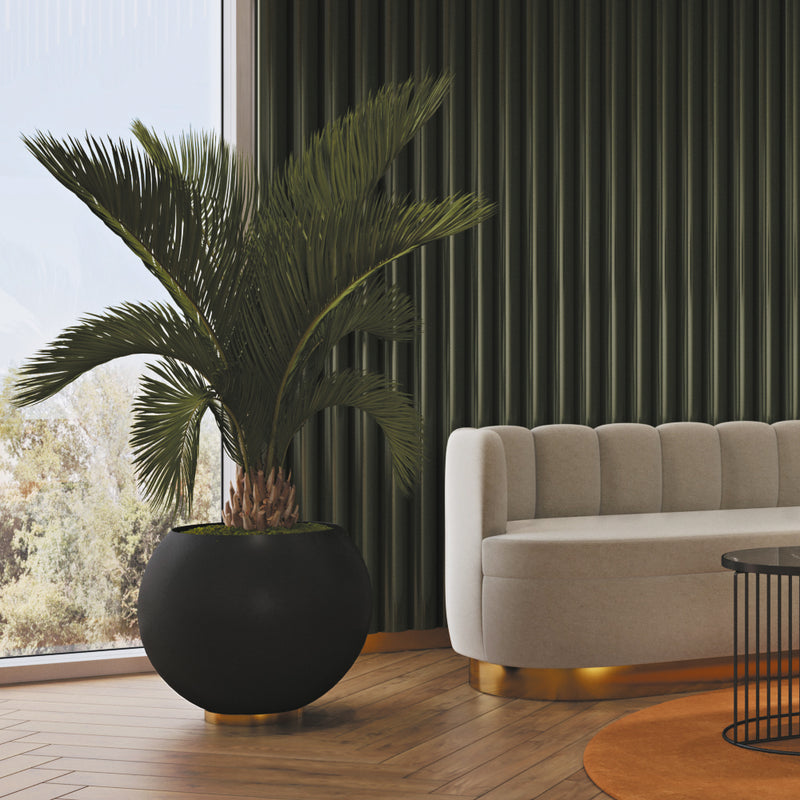 AYTM - Globe Blumentopf | Ø 60 x H 50 cm / schwarz