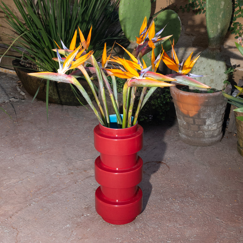 Acapulco Design - Los Floreros Vase | trompeta / burgunderrot