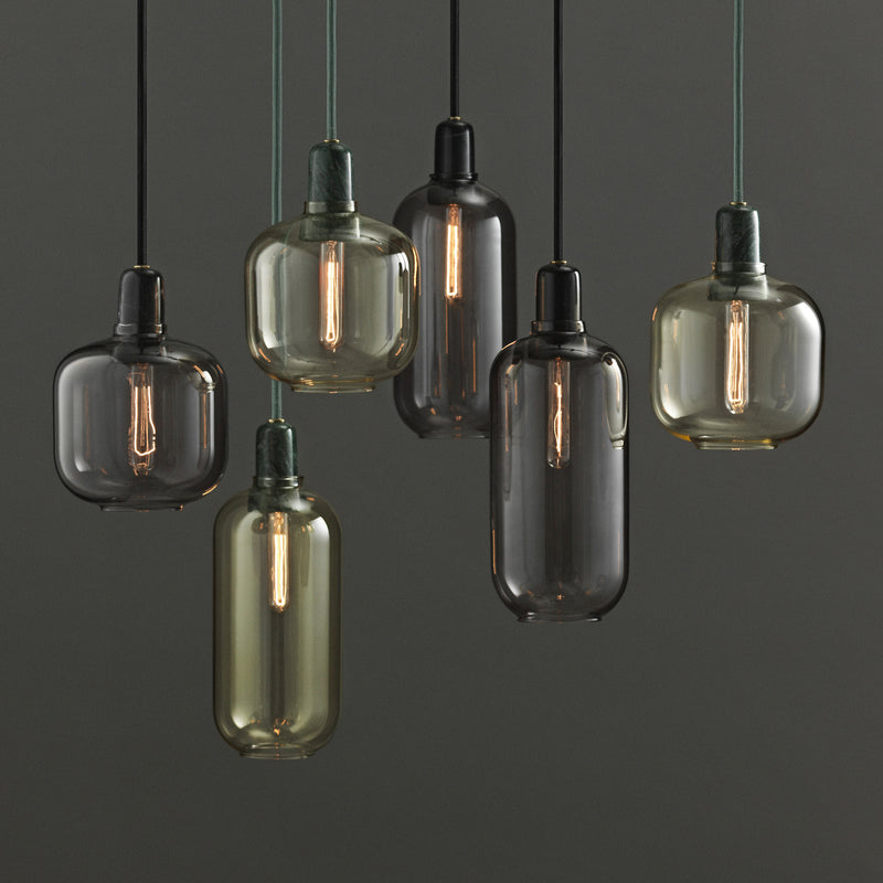 Normann Copenhagen - Amp Pendelleuchte | L / schwarz/rauch