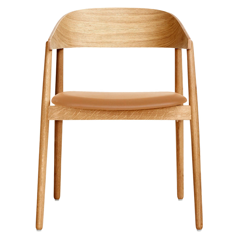 Andersen Furniture - AC2 Stuhl gepolstert | Eiche matt lackiert / Leder cognac