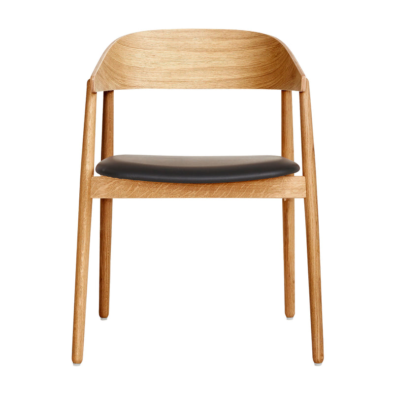 Andersen Furniture - AC2 Stuhl gepolstert | Eiche matt lackiert / PU-Leder schwarz