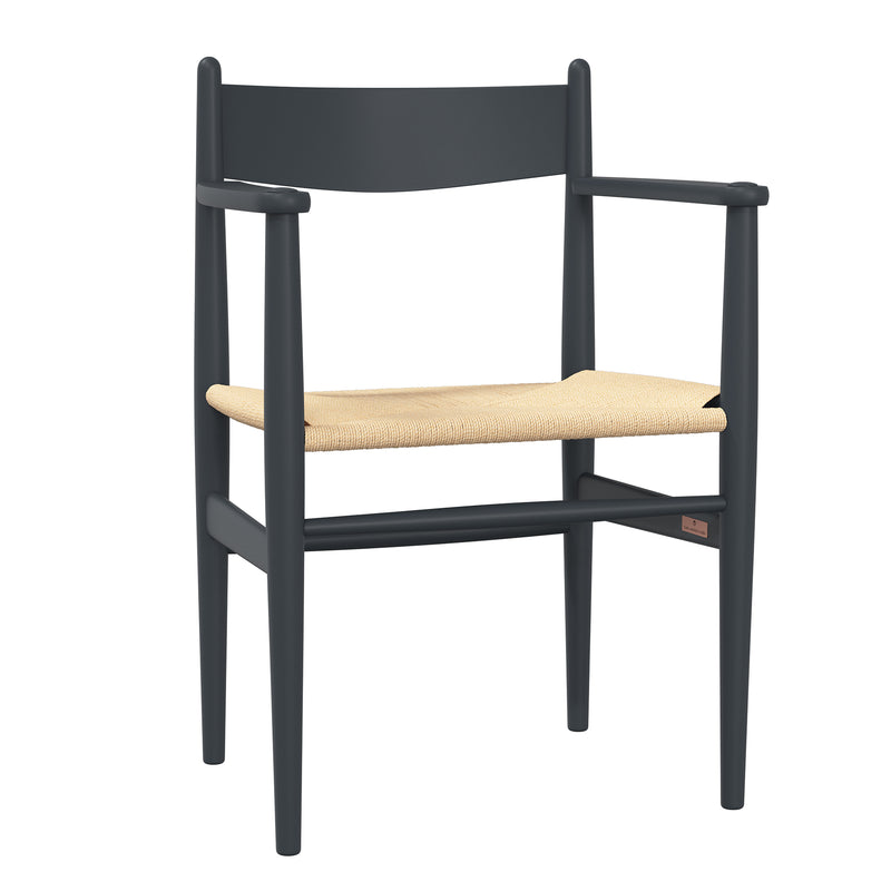 Carl Hansen - CH37 Stuhl | Buche soft blau lackiert