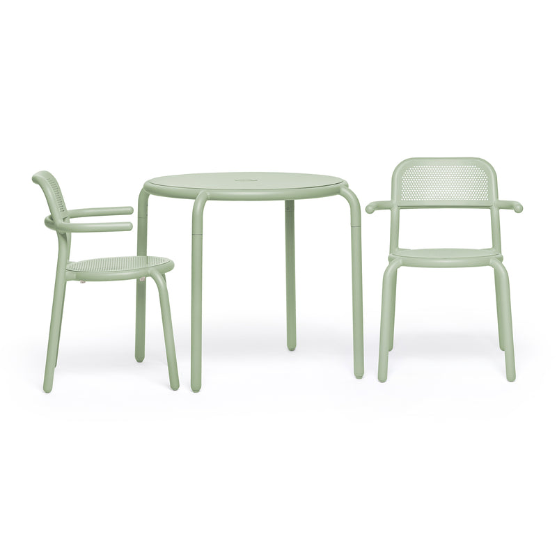 Fatboy - Toní Bistrotisch + Stuhl (3er-Set) | Tisch + Armlehnstuhl / mist green
