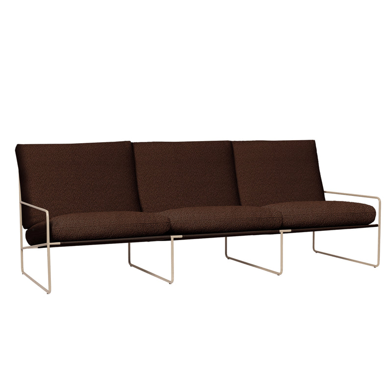 Ferm Living - Desert Outdoor 3-Sitzer Sofa | cashmere/chestnut