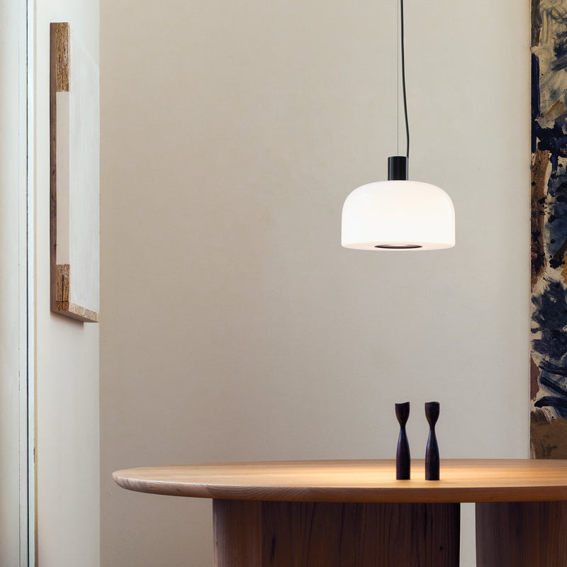 Flos - Bellhop Glass Pendelleuchte | Ø 33 cm / braun