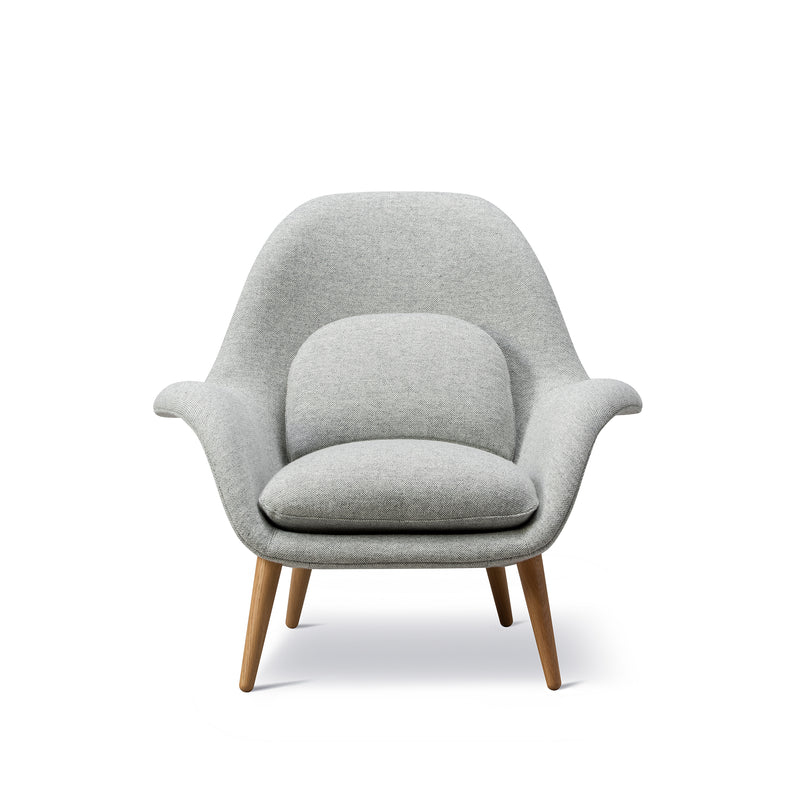 Fredericia - Swoon Sessel | Kvadrat Hallingdal 116 / Eiche geölt