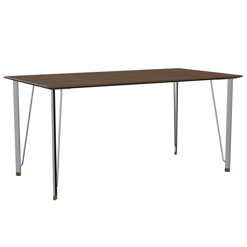Fritz Hansen - FH3605 Schreibtisch | ohne Schublade / Walnuss lackiert / Chrom