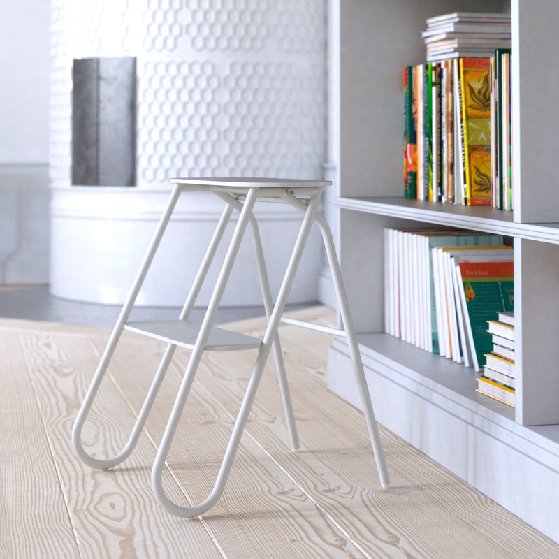 Frost - Bukto Tritthocker klappbar | H 46 cm / weiß