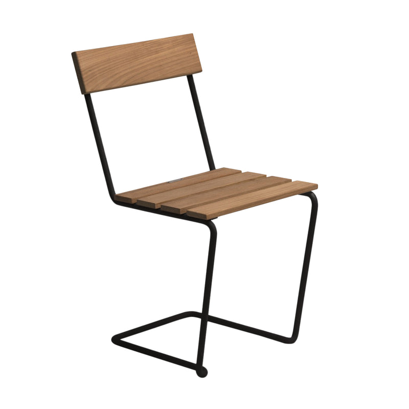 Grythyttan - 1 Gartenstuhl | Teak natur/schwarz