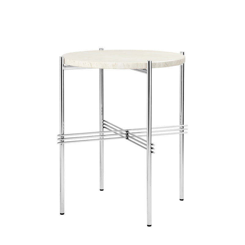 Gubi - TS Couchtisch Ø 40 cm | Travertin weiß