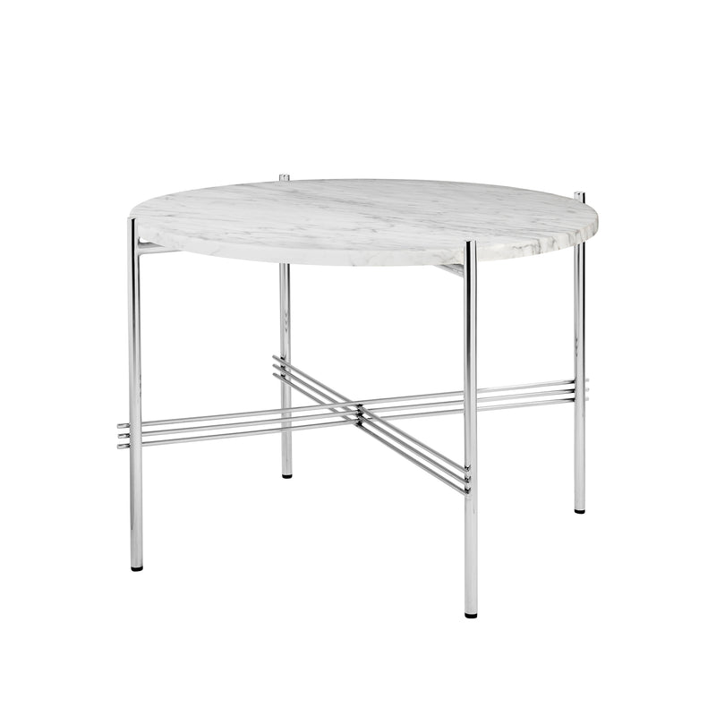 Gubi - TS Couchtisch | Ø 55 cm / Marmor weiß / poliert