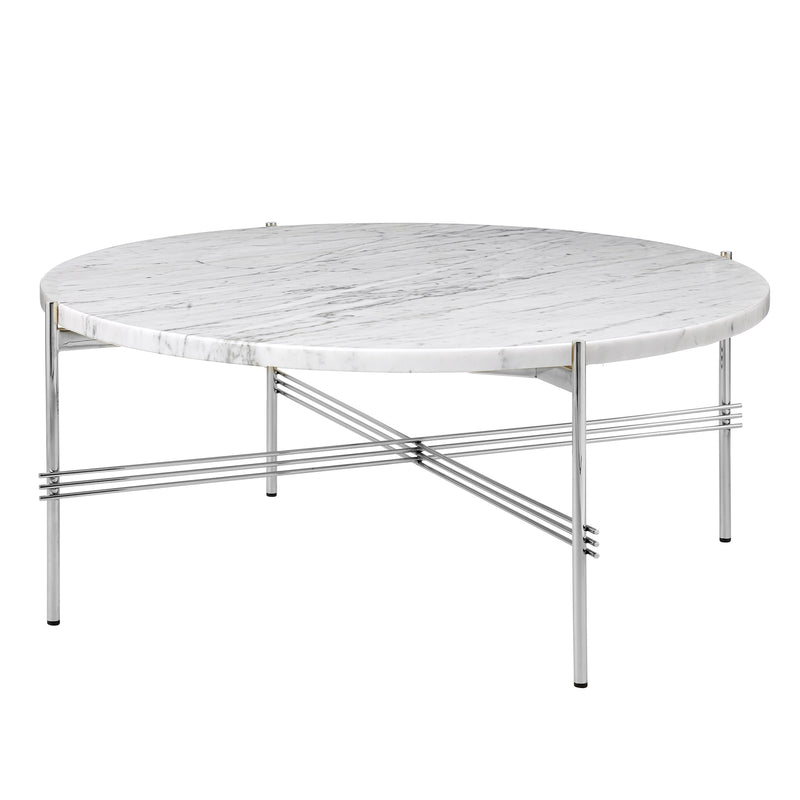 Gubi - TS Couchtisch | Ø 80 cm / Marmor weiß / poliert
