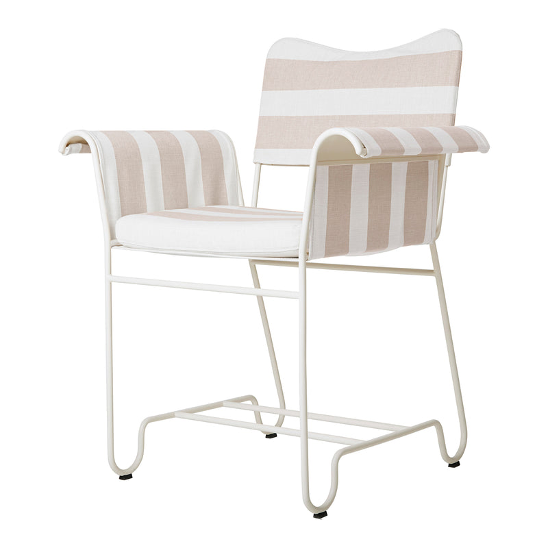 Gubi - Tropique Outdoor Dining Chair | classic white semi matt / Leslie Stripe Limonta (40)