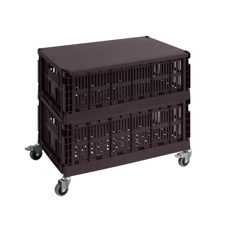 HAY - Colour Crate Beistelltisch auf Rollen, large | bordeaux