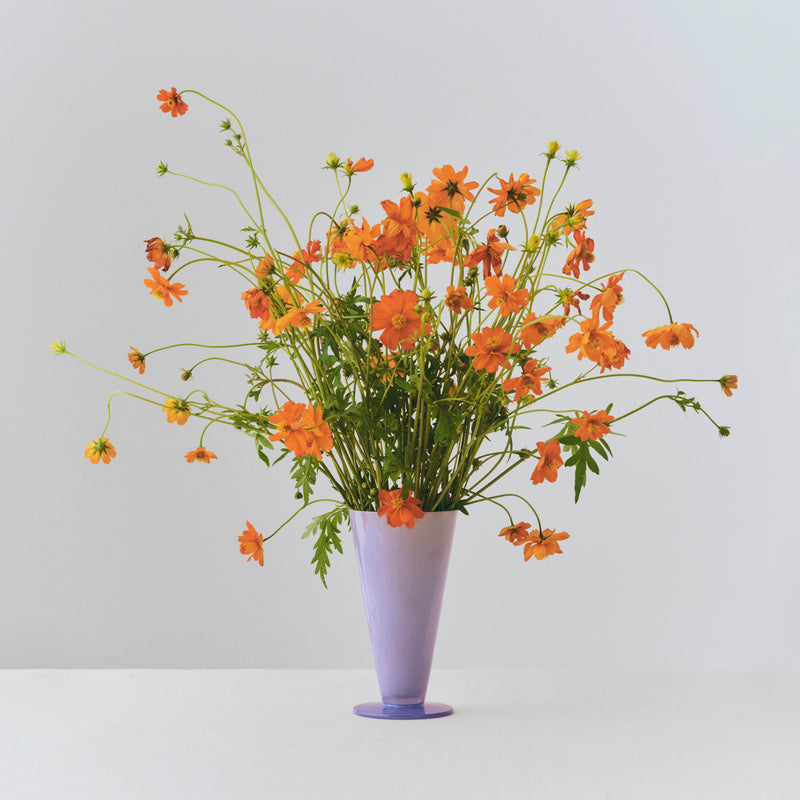 HAY - Conical Vase | S / light blue and lavender blue