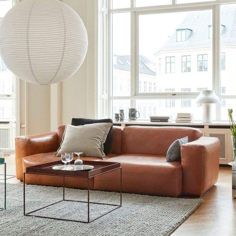 HAY - Mags Soft Sofa 2,5-Sitzer mit niedriger Armlehne | Leder Sense Cognac