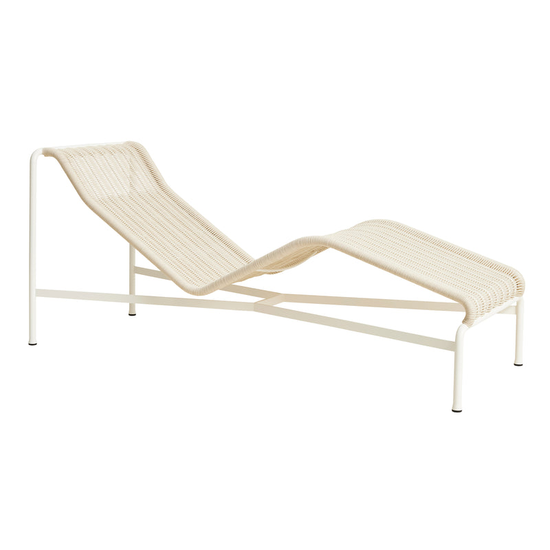 HAY - Palissade Cord Chaise Longue Liegestuhl | cremeweiß