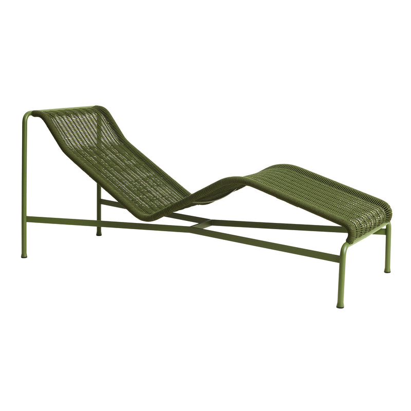 HAY - Palissade Cord Chaise Longue Liegestuhl | olivgrün