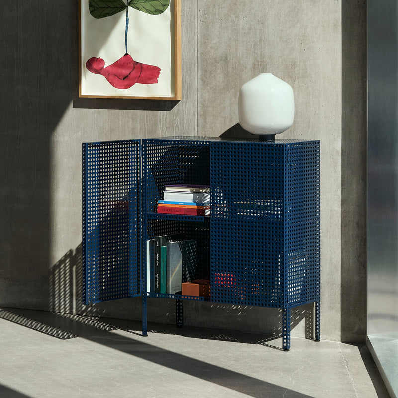 HAY - Perforated Cabinet | medium / steel blue