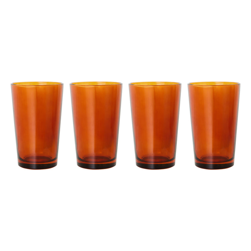 HKliving - 70's Glas Teebecher | amber brown