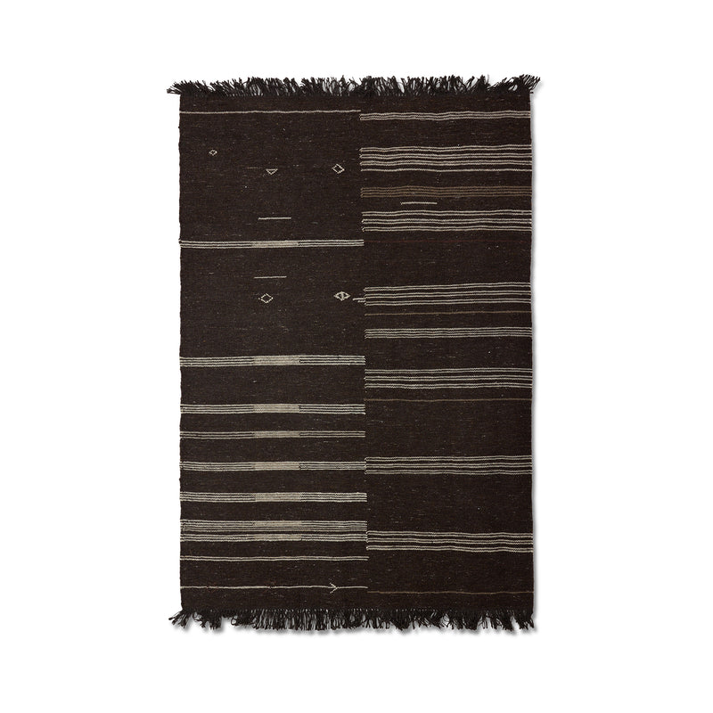 HKliving - Striped Kelim Wollteppich | 150 x 240 cm