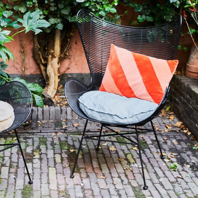 HKliving - Striped Samt-Kissen | 40 x 60 cm / rot/pink