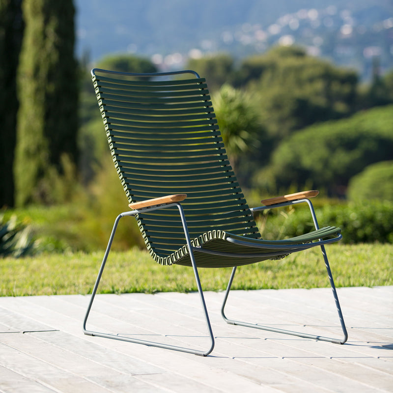 HOUE - CLICK Outdoor Lounge Chair | olivgrün
