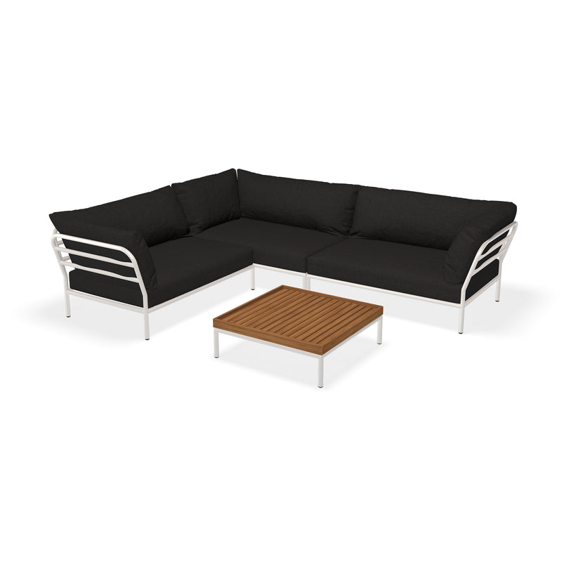 HOUE - Level 2 Loungeset | charcoal / Loungeset 7 (inkl. Beistelltisch) / muted white