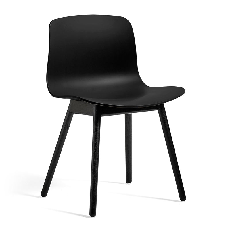 HAY - About A Chair AAC 12 | Standardgleiter Kunststoff / black 2.0 / Eiche schwarz lackiert