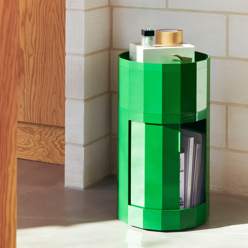 HAY - Facet Cabinet mit Füßen und Rollen | hoch / spinach green