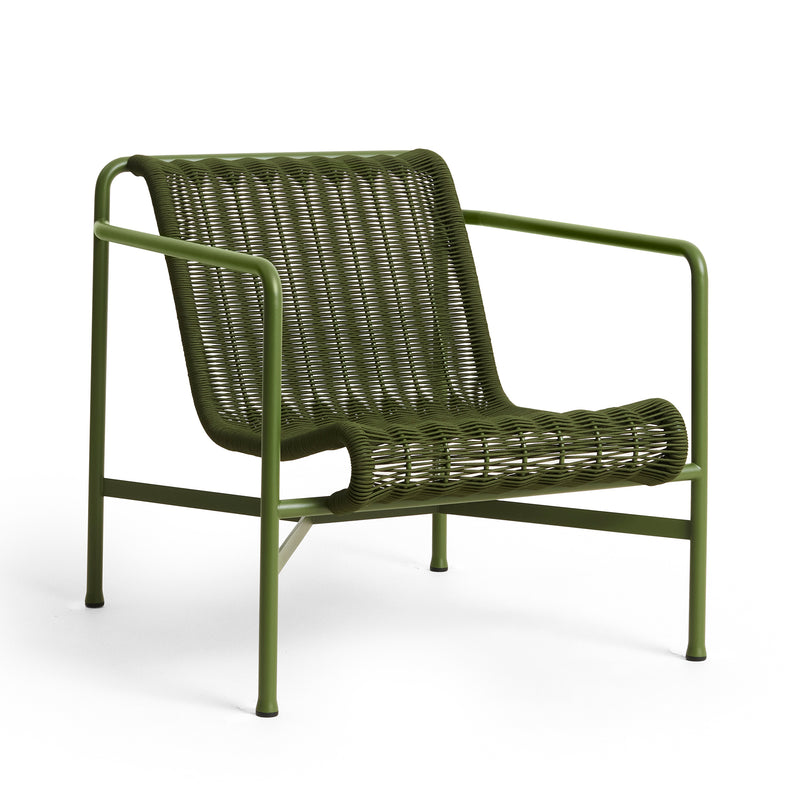 HAY - Palissade Cord Lounge Chair Low | olivgrün