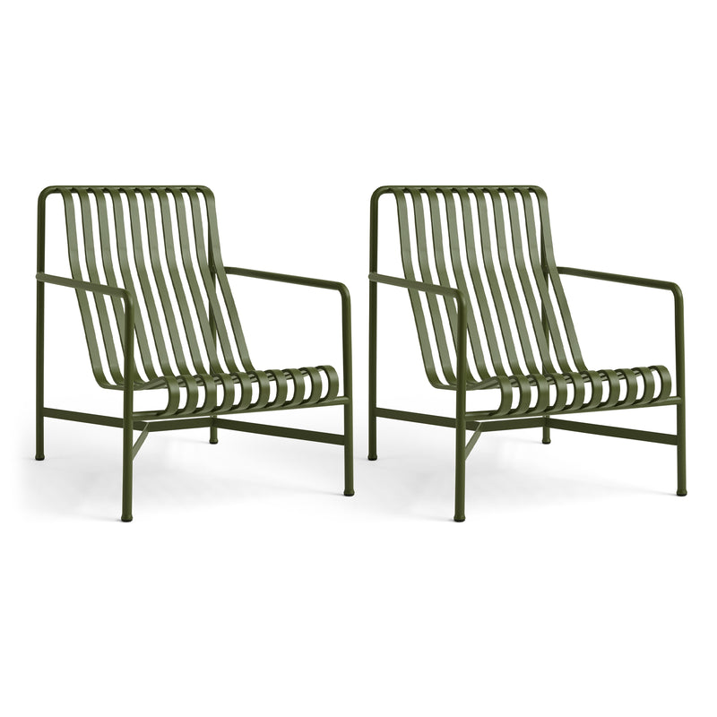 HAY - Palissade Lounge Chair High Set | olive