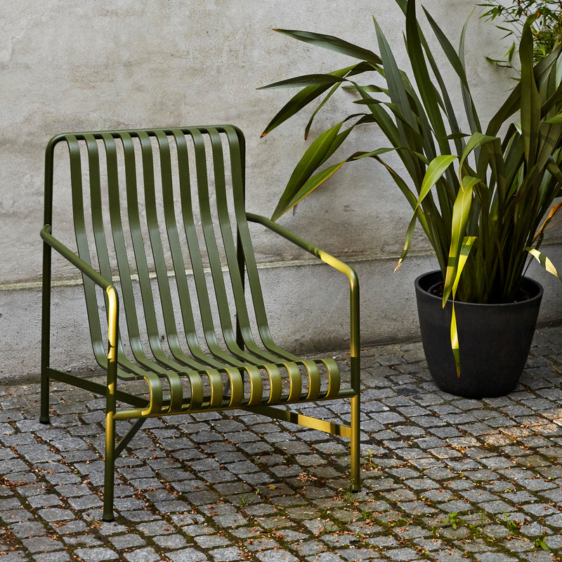 HAY - Palissade Lounge Chair High | Single / olive