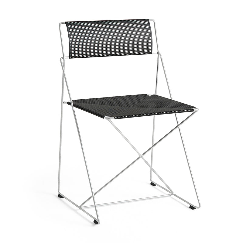 HAY - X-Line Stuhl Outdoor | schwarz / hot galvanized