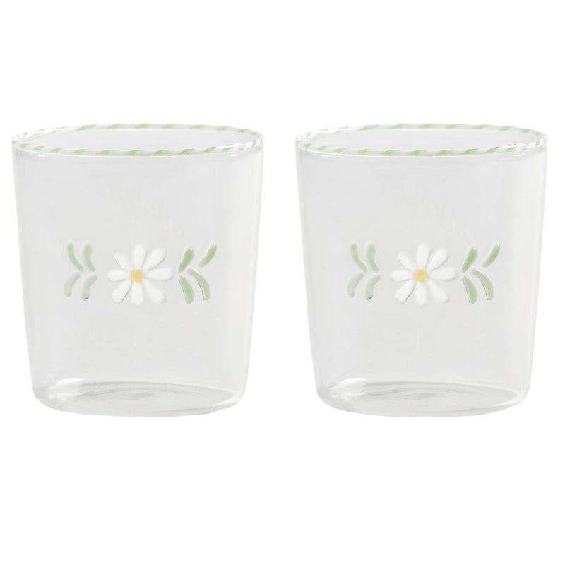 &klevering - Flora Trinkglas | weiß
