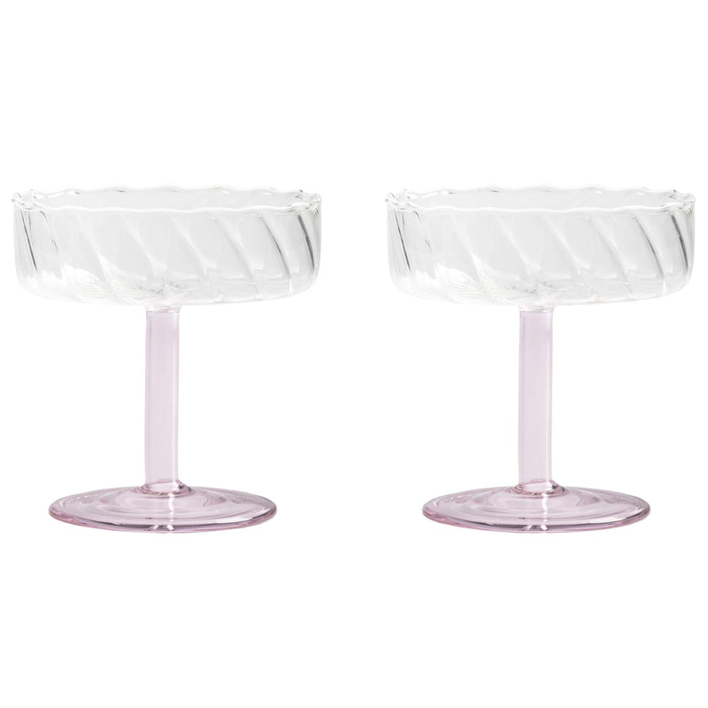 &klevering - Coupe Twirl Champagnerglas | pink