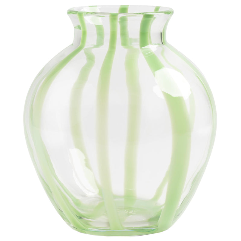 &klevering - Yogu Vase | 23,5 x Ø 20 cm / spiral green
