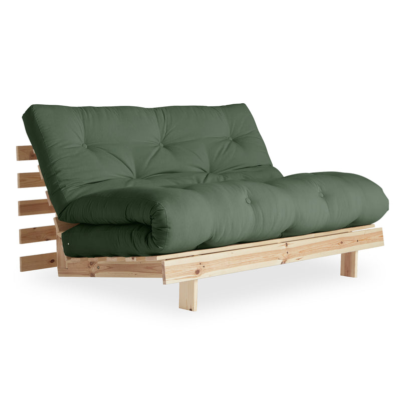 Karup - Roots Schlafsofa | 140 x 200 cm / olivgrün
