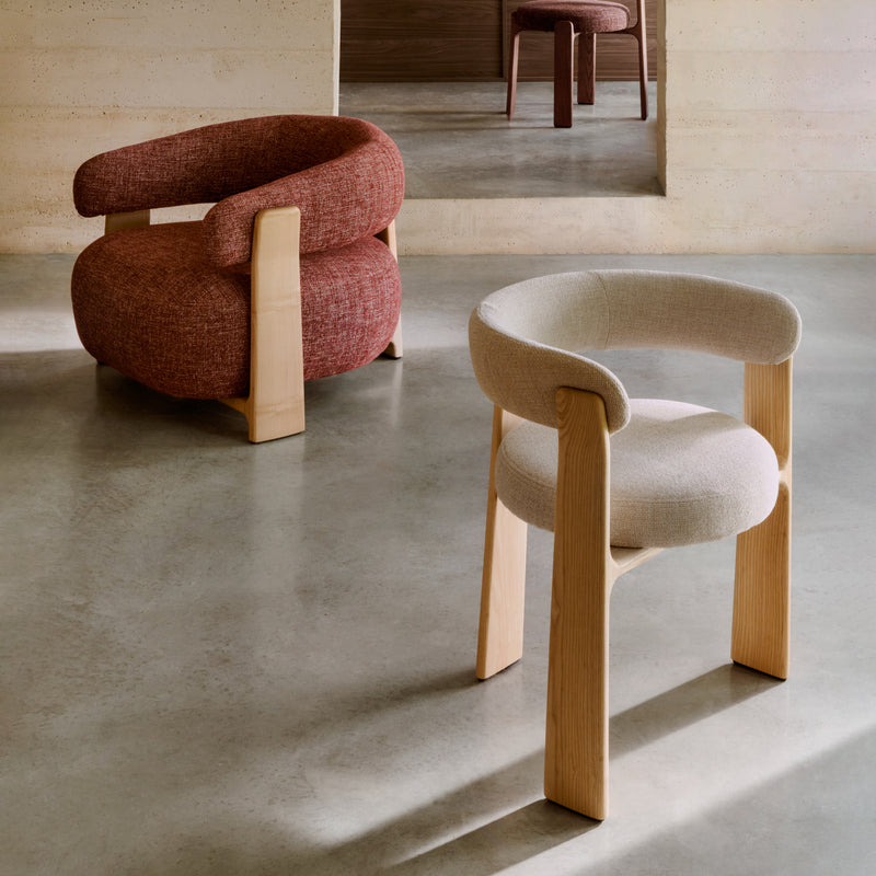 Kave Home - Granite Sessel | Terakotta / Esche natur