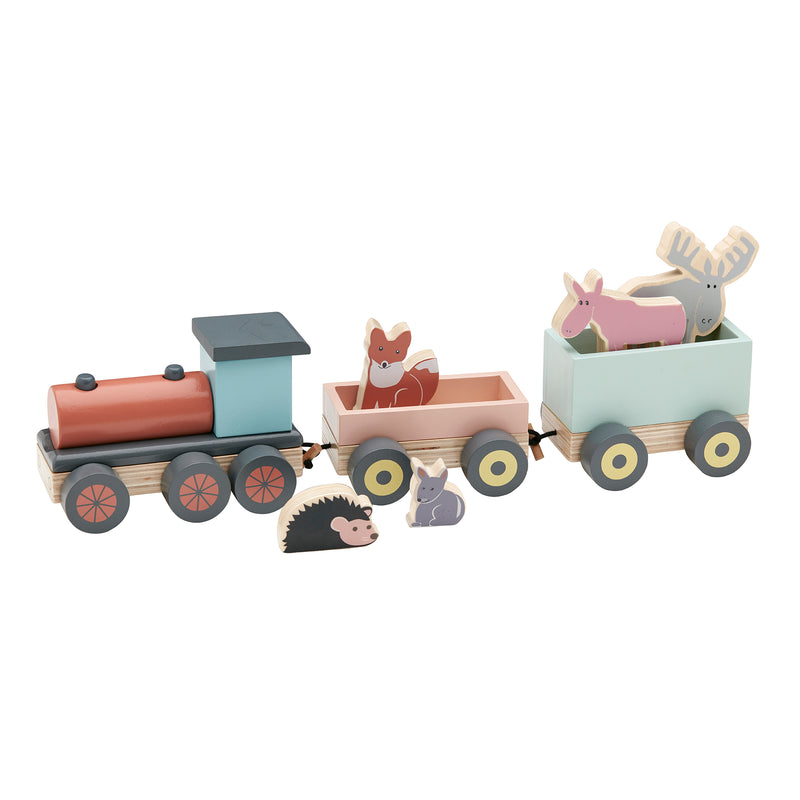 Kids Concept - Edvin Zug mit Waldtieren |