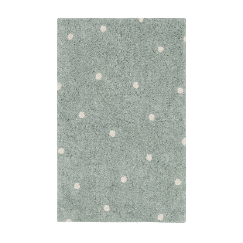 Lorena Canals - Mini Dot Teppich | blue sage/natur